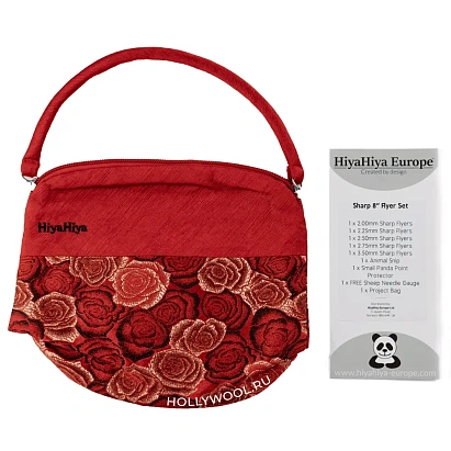 Набор гибких носочных спиц Sharp Flyer 8'' HiyaHiya (красный)