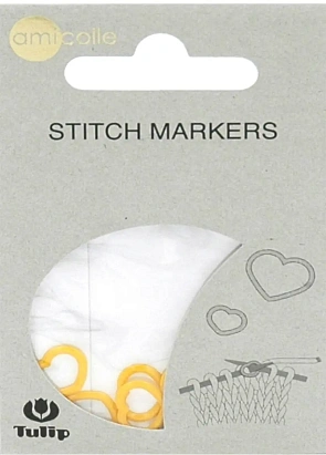 Маркеры для вязания (Сердце/Желтое M） Tulip