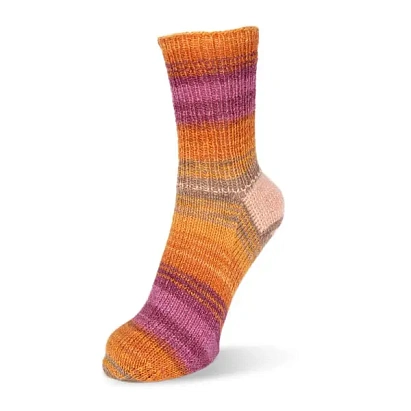 Rellana Flotte Socke 4f. Baumwolle + Wolle Stretch Tutti Frutti (1410/Апельсин+Малина) Rellana Flotte Socke 4f. Baumwolle + Wolle Stretch Tutti Frutti (1410/Апельсин+Малина)