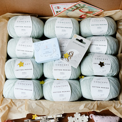 Набор для вязания "Кардиган All Seasons" (размер М) Снежная мята