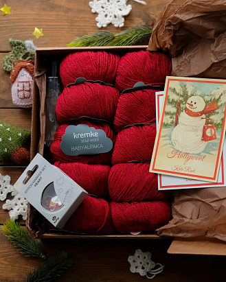 Набор для вязания "Джемпер Анды"(размер XS-M) Красный