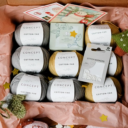 Набор для вязания "Свитер Сенсей" Горчица