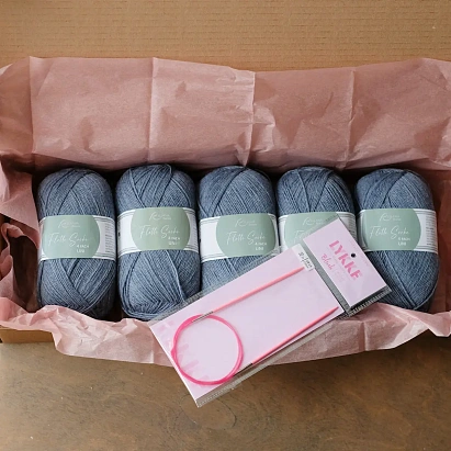 Набор для вязания "Джемпер Björn" Джинс (размер L-XL)