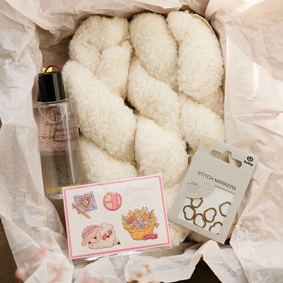 Набор для вязания "Жилет Букле" (размер L) Натуральный