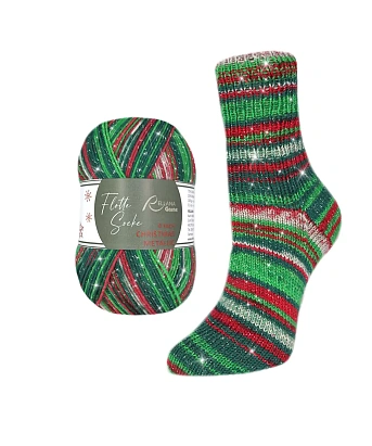 Пряжа Rellana Flotte Socke 4f. Christmas Metallic