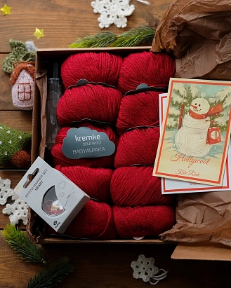 Набор для вязания "Джемпер Анды"(размер XS-M) Красный