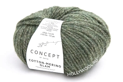 Katia Concept Cotton-Merino Glam (303/Новогодний зеленый) D