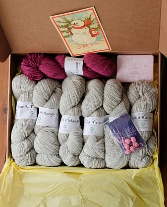 Набор для вязания "Лопапейса Самоцветы" (размер L) Светло-серый