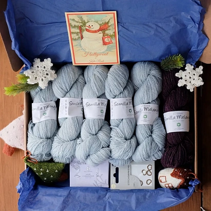 Набор для вязания "Лопапейса Самоцветы" (размер S-M) Светло-голубой