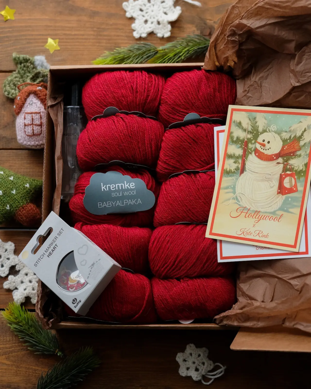 Набор для вязания "Джемпер Анды"(размер XS-M) Красный