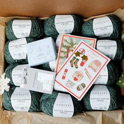 Набор для вязания "Кардиган All Seasons" (размер L ) Изумруд