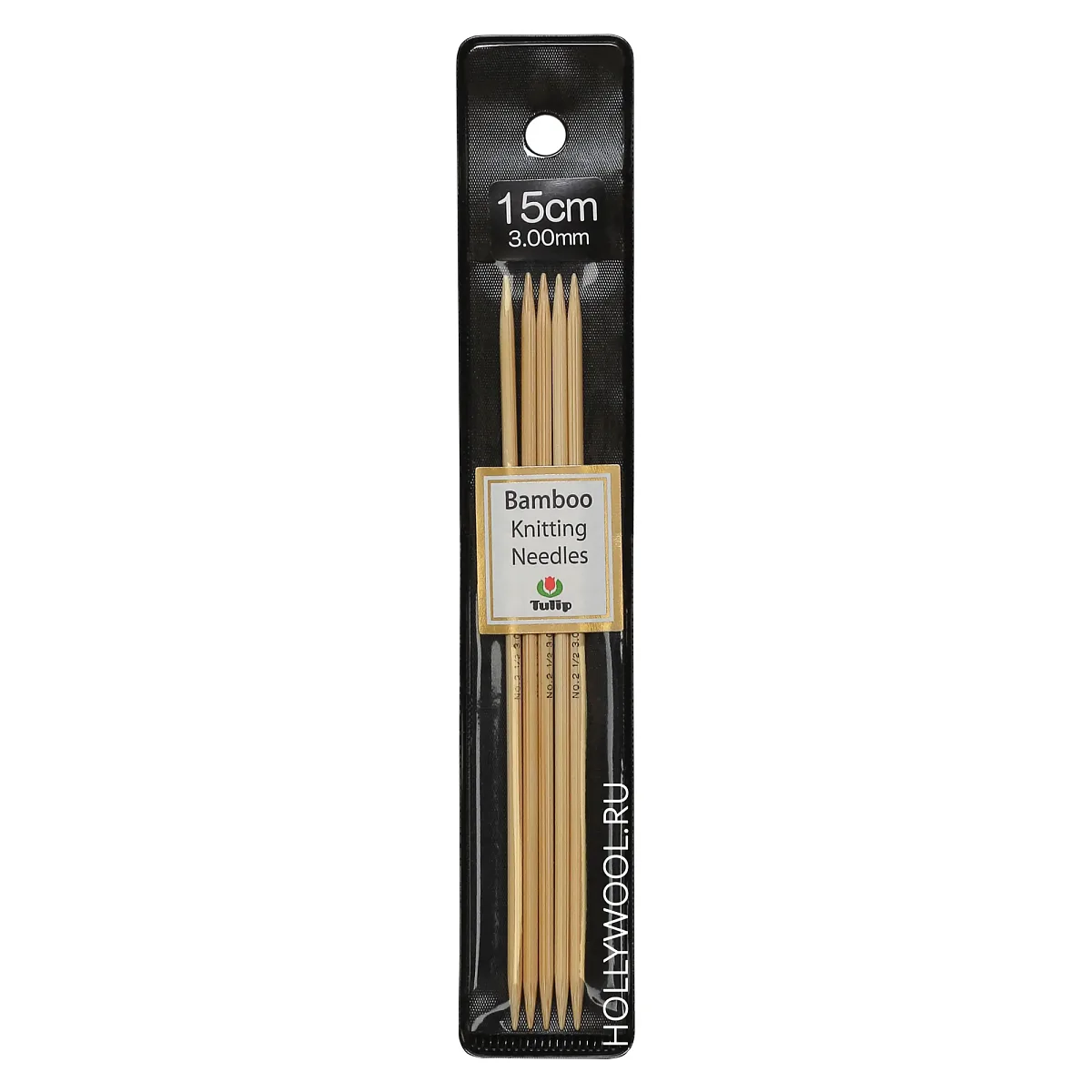 Спицы чулочные 15 см "Bamboo Knitting Needles" Tulip