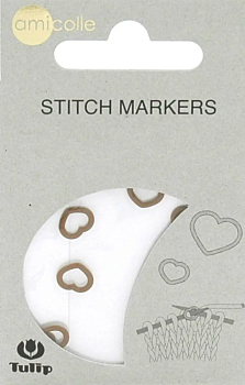 Маркеры для вязания (Сердце/Коричневый S) Tulip D