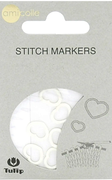 Маркеры для вязания (Сердце/Белое M) Tulip