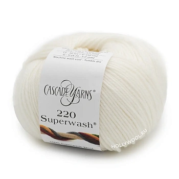 Cascade 220 Superwash (871/Белый) Cascade 220 Superwash (871/Белый)