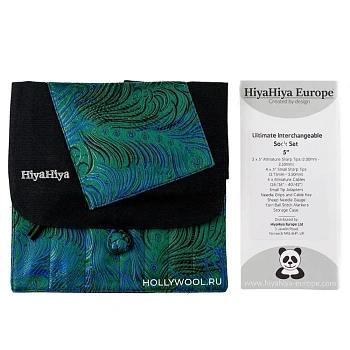 Набор ультратонких съемных спиц 13 см Ultimate Interchangeable Sock HiyaHiya (павлин)