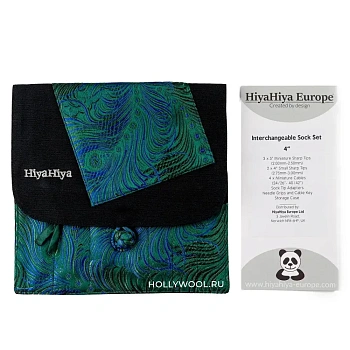 Набор ультратонких съемных спиц 10 и 13 см (Sock) HiyaHiya (павлин) Набор ультратонких съемных спиц 10 и 13 см (Sock) HiyaHiya (павлин)