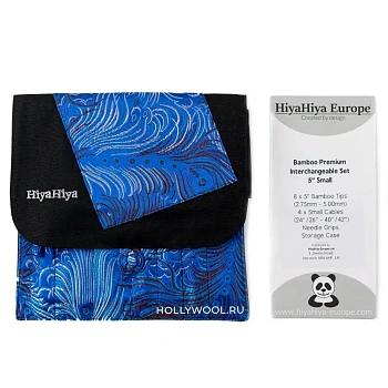 Набор съемных спиц 13 см Bamboo Premium Interchangeable HiyaHiya (синий)