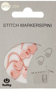 Маркер для вязания Сердце (Розовый) Tulip