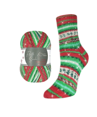 Пряжа Rellana Flotte Socke 4f. Christmas Metallic