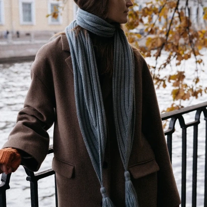 Набор для вязания "Шарф с кисточками"