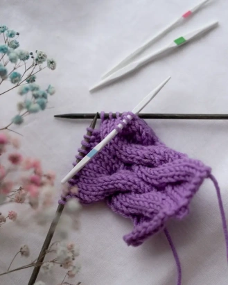 Набор спиц для кос (с цветной меткой) Tulip - купить на Hollywool.ru