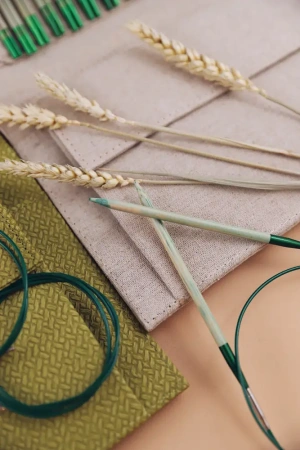 Набор съемных бамбуковых спиц 12 см 12 пар Grove Beige Lykke - купить на Hollywool.ru