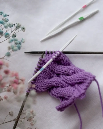 Набор спиц для кос (с цветной меткой) Tulip - купить на Hollywool.ru