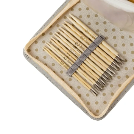 Набор съемных бамбуковых спиц "CarryC Long" 12 см. Серебро Tulip - купить на Hollywool.ru