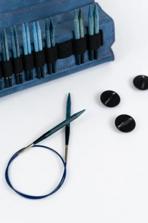 Набор укороченных съемных спиц 7 см 9 пар Indigo Lykke - купить на Hollywool.ru