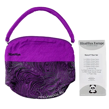 Набор гибких носочных спиц Sharp Flyer 8'' HiyaHiya (фиолетовый)