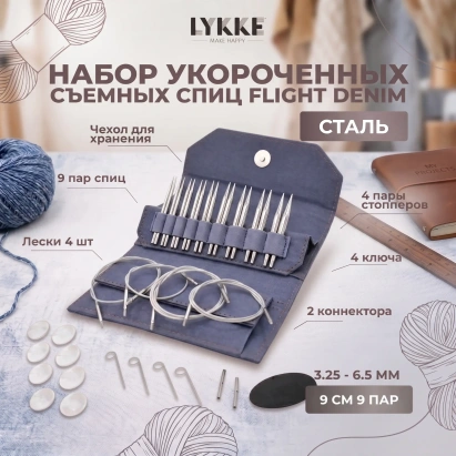 Набор съемных укороченных спиц Flight Standard Denim Lykke