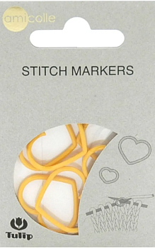 Маркеры для вязания (Сердце/Желтое XL) Tulip D