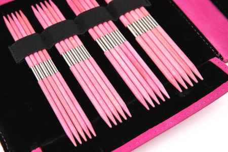 Набор чулочных спиц 15 см от 4.00 мм до 9.00 мм Blush Fuchsia Lykke - купить на Hollywool.ru
