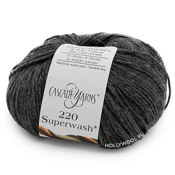 Cascade 220 Superwash (900/Древесный уголь) Cascade 220 Superwash (900/Древесный уголь)