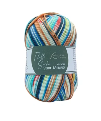 Пряжа Rellana Flotte Socke 4f. Seide-Merino Пряжа Rellana Flotte Socke 4f. Seide-Merino - купить на Hollywool.ru