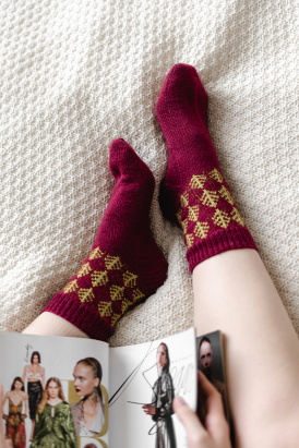 Описание Носки Праздничный жаккард - купить на Hollywool.ru