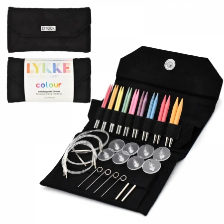 Набор укороченных съемных спиц 7 см 9 пар Colour Black Lykke