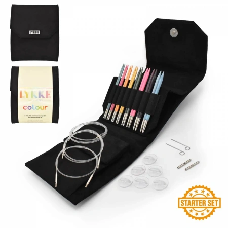 Набор съемных спиц STARTER 12 см 8 пар Colour Black Lykke