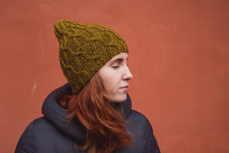 Шапка Stairway (горчица) - купить на Hollywool.ru