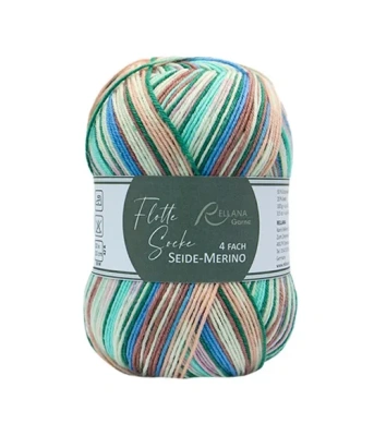 Пряжа Rellana Flotte Socke 4f. Seide-Merino Пряжа Rellana Flotte Socke 4f. Seide-Merino - купить на Hollywool.ru