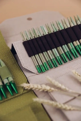 Набор съемных бамбуковых спиц 12 см 12 пар Grove Beige Lykke - купить на Hollywool.ru