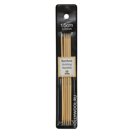Спицы чулочные 15 см "Bamboo Knitting Needles" Tulip