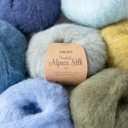 Пряжа Drops Brushed Alpaca Silk - купить на Hollywool.ru