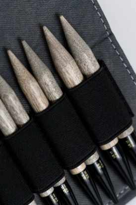 Набор съемных спиц 12 см 12 пар Driftwood Grey Lykke - купить на Hollywool.ru