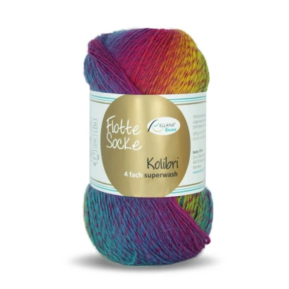 Пряжа Rellana Flotte Socke 4f. Kolibri Пряжа Rellana Flotte Socke 4f. Kolibri - купить на Hollywool.ru