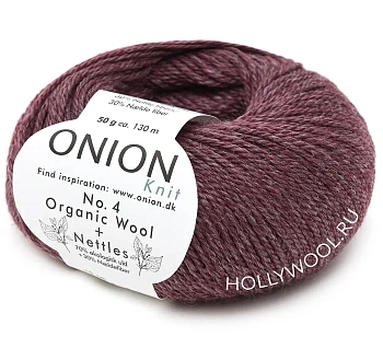 Onion Organic Wool+Nettles №4 (828/Сливовый) Onion Organic Wool+Nettles №4 (828/Сливовый)