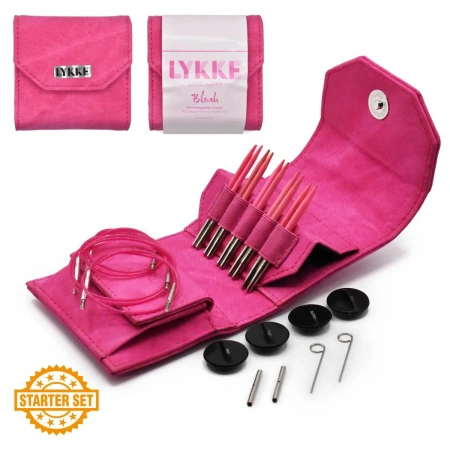 Набор укороченных съемных спиц STARTER 7 см 5 пар Blush Fuchsia Lykke
