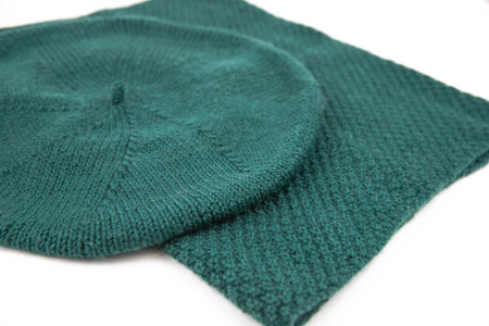 Комплект берет + снуд Easy (хвойный) - купить на Hollywool.ru