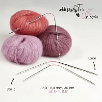Гибкие чулочные спицы addiCraSyTrio Unicorn Long